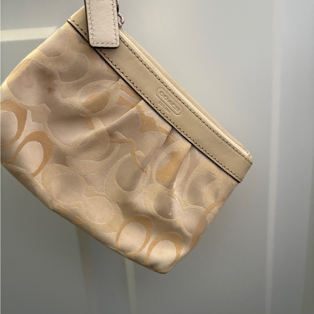 Coach Tan Signature Wristlet